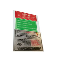 Tofaş Şahin Motor İç Etiketi
