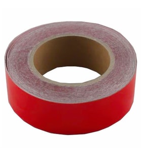 Reflektif Fosfor Şerit Bant Reflektör Kırmızı 4cm x 25 Metre