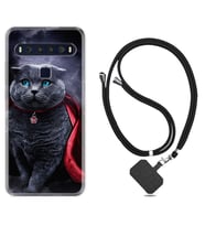 TCL 10L 10 Plus 10SE 20E 20SE 30 L7 Kılıf Boyun Askılı Silikon Super Cat 1666