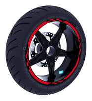 Moto GP Yarış Bayraklı Reflektif Kırmızı Jant Şeridi Sticker Çınar Extreme