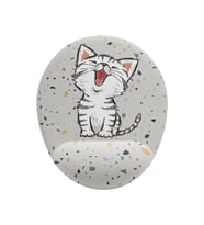 Minik Sevimli Kedi Bilek Destekli Kaymaz Buruşmaz Kırılmaz Mouse Pad (Çok Renkli)