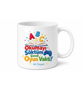 Okuma Bayramı Hediyesi Okumayı Söktüm Şimdi Oyun Vakti Kupa Bardak