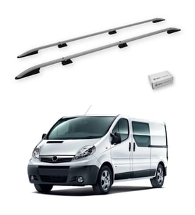 Turtle Opel Vivaro (X83) 2001-2014 / Uzun Şasi Tavan Çıtası Crown Gri