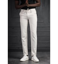 Slimfit Beli Lastikli Ve İplikli Likralı Çizgili Jogger Pantolon