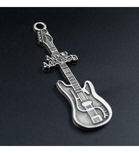 Amon Amarth Elektro Gitar Kolye Ucu - Antik Gümüş Kaplama - Kod:320