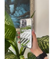 Aynalı White Iphone Telefon Kılıfı