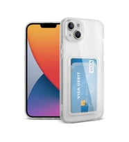 Apple İphone 14 Kılıf Kart Şeffaf Silikon - Şeffaf
