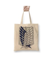Attack On Titan Logo Anime Levi Eren Bez Çanta Uzun Saplı Alışveriş Çantası Plaj Çantası (Beyaz)