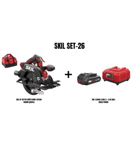 SKIL Set-26 (SKIL XP 3571FA AKÜLÜ DAİRE TESTERE 184MM ÇANTALI+2,0Ah Li + 2.4A ŞARJ CİHAZI PROMO)