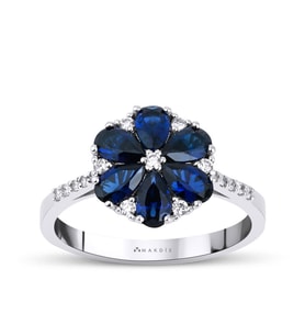 1.50 Karat Safir Pırlanta Yüzük