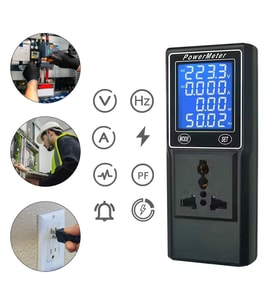 PowerMaster PM-26400 Volt Amper Watt HZ Güç Ölçer Dijital Ekranlı (Powermeter)