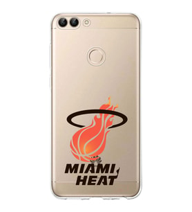 Huawei P Smart 2018 Uyumlu Kapak Miami Heat Tasarımlı Şeffaf Silikon Kılıf