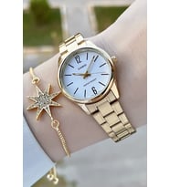Casio CSISTE168 Gold Renk Hediye Paketli Kadın Kol Saati
