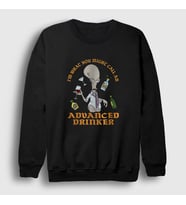 Presmono Unisex Siyah Advanced Drinker Roger Smith Dizi American Dad Sweatshirt 299117tt