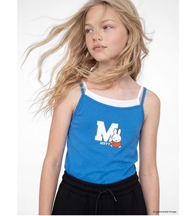 LCW Kids Mavi U Yaka Miffy Baskılı Kız Çocuk Atlet