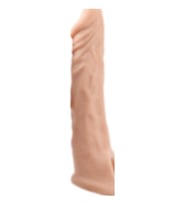 Ucu Dolgulu Realistik 18 CM Uzatmalı Penis Kılıfı