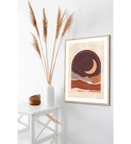 Çerçeveli Tablo Dekorasyon Ev Dekoru Hediyelik Modern Tekli Ahşap Çerçeve (Natural)