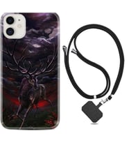 Apple iPhone 11 12 13 Mini Kılıf Boyun Askılı Silikon Dark Deer 1786