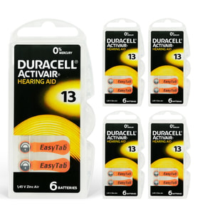 Duracell Activair 13 Numara İşitme Cihazı Pili (5 Paket x 6 Adet= 30 Adet Pil)