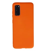 Galaxy S20 Kılıf Nano İçi Kadife Silikon - Turuncu iPhone 17 Pro