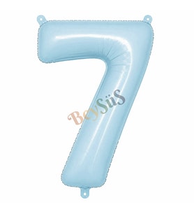 7 Rakam Folyo Balon Mavi Rengi (76 cm)