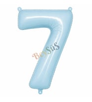 7 Rakam Folyo Balon Mavi Rengi (76 cm)