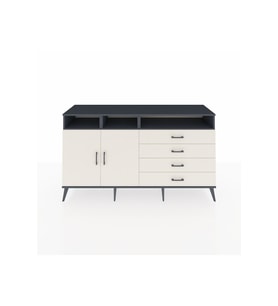 Kronos Konsol 5 Raflı 4 Çekmeceli 2 Kapaklı 176x59x99 Antrasit-Aytaşı