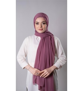 Gül Kurusu Pratik Hazır Geçmeli Şal Şifon Kumaş Hijab Bone 3009_18