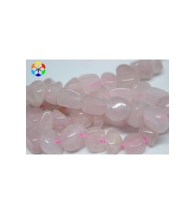 Bileklik Boy Pembe Kuvars Doğal Tımbıl Taşlar Yarım Dizi (18CM UZUNLUĞUNDADIR)