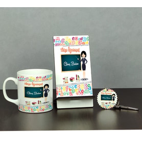 Türkçe Öğretmeni Üçlü Set (Kupa + Telefon Standı + Anahtarlık) 003
