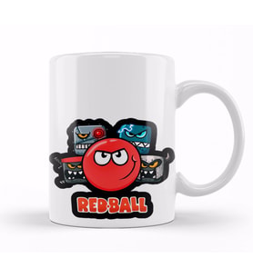 Red Ball 4 The Crew Adesivo Kupa Bardak Porselen