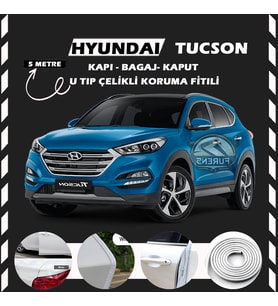 Hyundai Tuscon Oto Araç Kapı Koruma Fitili 5metre Parlak Beyaz Renk