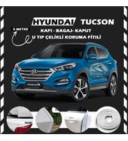 Hyundai Tuscon Oto Araç Kapı Koruma Fitili 5metre Parlak Beyaz Renk