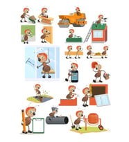 Çalışan Karınca Sticker Set 13 Parça Telefon, Tablet, Defter, Laptop Sticker