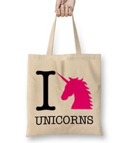 I Love Unicorns Bez Çanta Uzun Saplı