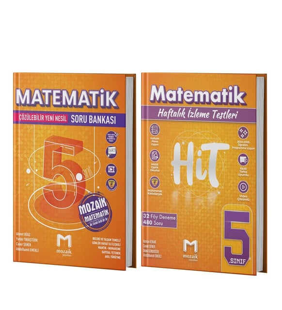 Mozaik Yayınları 5. Sınıf Matematik Soru Bankası ve 32 Haftalık