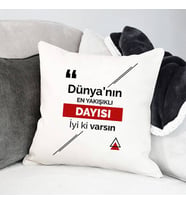 Kişiye Özel Mesajlı Dayıya Hediye Yastık