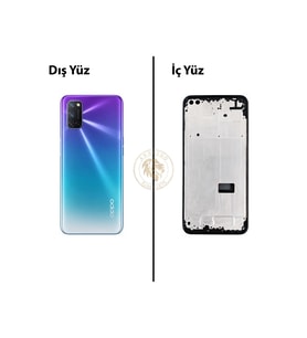 Oppo A72 Mor Uyumlu Lensli Orta Kasa Full Kasa Kapak Gövde Housing