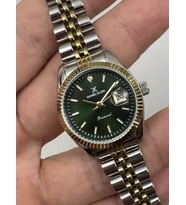 PIRLANTALI ÖZEL DİAMOND SERİSİ GOLD KASA YEŞİL KADRAN DANIEL KLEIN DKE.1.10742 SERTİFİKALI KADIN KOL SAATİ (Yeşil)