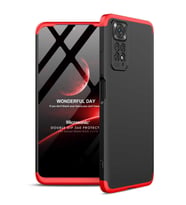 Microsonic Xiaomi Redmi Note 11S Kılıf Double Dip 360 Protective Siyah Kırmızı (Siyah-Kırmızı)