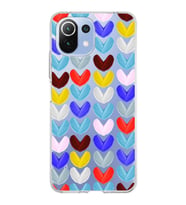 PrintiFy Xiaomi Mi 11 Lite ile Uyumlu 1mm Slim Fit Water Color 1 Baskılı Şeffaf  Kılıf