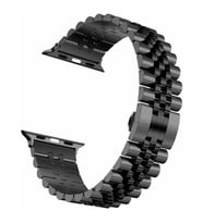 Apple Watch 42mm Uyumlu Kordon Paslanmaz Çelik Rolex Metal KRD-36 Kayış
