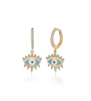 EMILIANO JEWELLERY 925 AYAR GÜMÜŞ GÖZ MİNELİ KÜPE