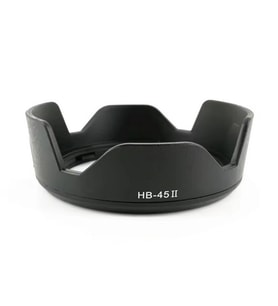 Ayex HB-45II Parasoley – Nikon 18-55mm f/3.5-5.6G / VR / VR II Uyumlu Lens Hood (Siyah)
