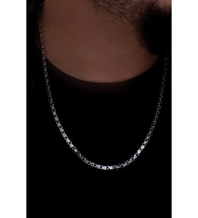 Erkek Çelik Kolye - Pullu Model Çelik Kolye