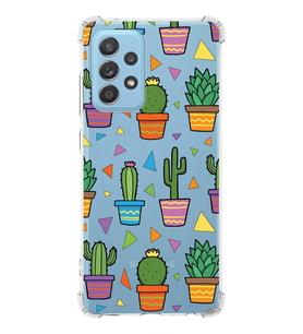 PrintiFy Samsung Galaxy A52 Uyumlu Water Color 4 Baskılı Şeffaf Köşe Korumalı Antişok Kılıf