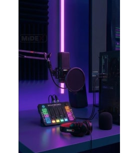 Midex Arcade Pack-3 MEDLEY Ses Kartı ve MX-2020 Mikrofon Gaming Canlı Yayın Stüdyo Seti