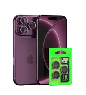 Uray store Apple iPhone 18 Pro Max Raze Metal Kamera Lens - Bordo