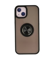 İphone 13 Kılıf Montreal Yüzüklü Kapak - Siyah