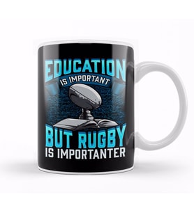 Education Is Important But Rugby Is Importanter Kupa Bardak Porselen
